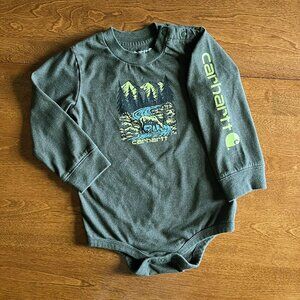 Carhartt dark green wilderness onesie 24m